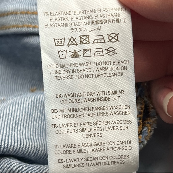 Boden Denim Relaxed Wide Leg Womens Size 8 Regular Waist 28 Blue Jean High Rise - Picture 10 of 13